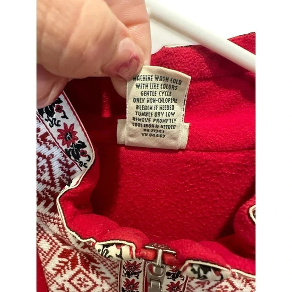 L.L. Bean Women's Red Sleeveless Full Zipped Fleece Vest Size Medium - Picture 4 of 5